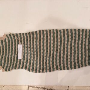 Lumiere Green and Beige Striped Maxi Dress